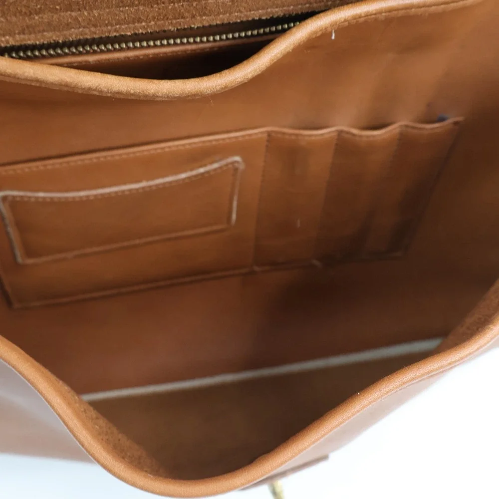Coach Beekman Briefcase Mens Large British Tan Vintage Leather Bag 5266 USA